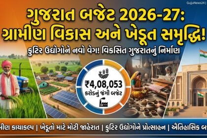ગુજરાત બજેટ 2026-27: ગ્રામીણ કાયાકલ્પ, ખેડૂત સમૃદ્ધિ અને કુટિર ઉદ્યોગોને નવો વેગ!