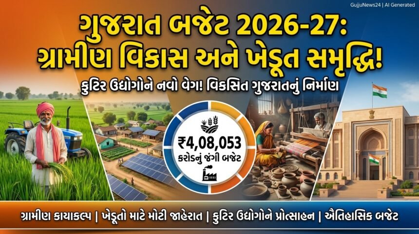 ગુજરાત બજેટ 2026-27: ગ્રામીણ કાયાકલ્પ, ખેડૂત સમૃદ્ધિ અને કુટિર ઉદ્યોગોને નવો વેગ!