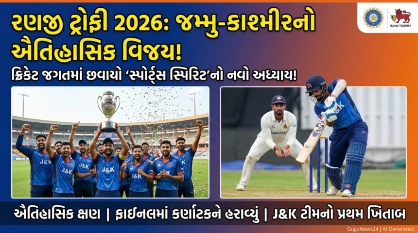 રણજી ટ્રોફી 2026: જમ્મુ-કાશ્મીરનો ઐતિહાસિક વિજય, ક્રિકેટ જગતમાં છવાયો 'સ્પોર્ટ્સ સ્પિરિટ'નો નવો અધ્યાય!