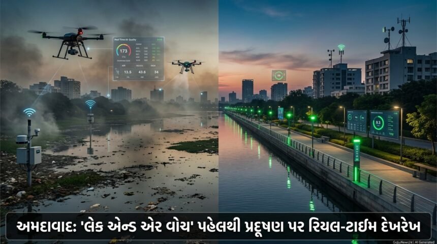 અમદાવાદના પર્યાવરણ કાયાકલ્પ માટે ઐતિહાસિક 'લેક એન્ડ એર વોચ' પહેલ: પ્રદૂષણ પર રિયલ-ટાઇમ દેખરેખ