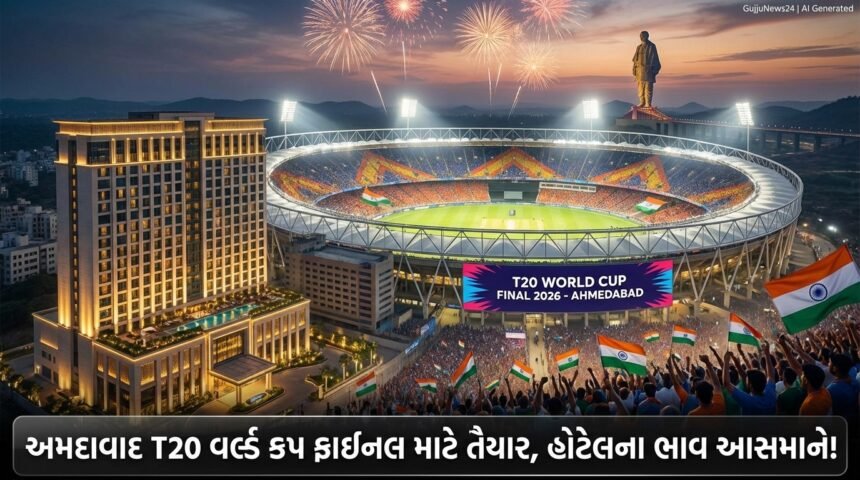 અમદાવાદ બન્યું ક્રિકેટનું મહાકુંભ: T20 વર્લ્ડ કપ 2026 ફાઇનલ માટે શહેર તૈયાર, હોટેલના ભાવ આસમાને! | Ahmedabad T20 World Cup Final 2026