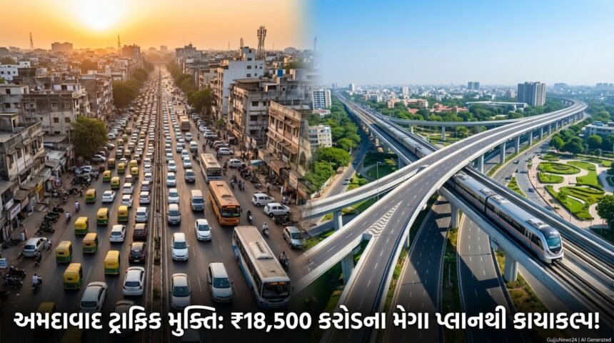 અમદાવાદમાં ટ્રાફિક મુક્તિનો મેગા પ્લાન: ₹18,500 કરોડના બજેટ સાથે શહેરના માળખાકીય કાયાકલ્પનો પ્રારંભ | Ahmedabad Traffic Decongestion Master Plan