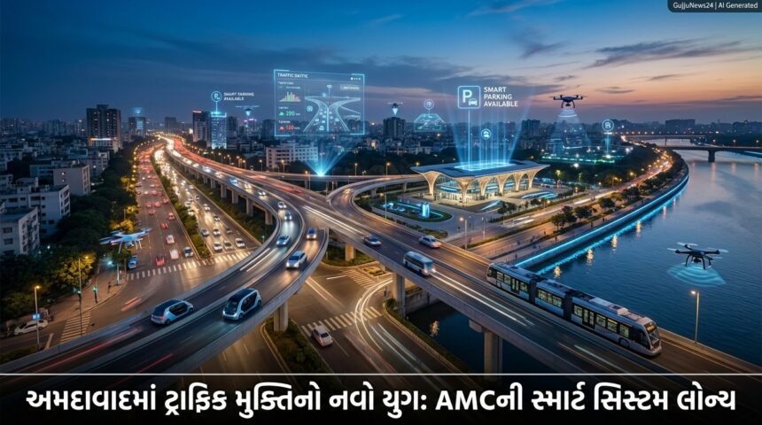 અમદાવાદમાં ટ્રાફિક મુક્તિનો નવો યુગ: AMCની ₹4.7 બિલિયન ‘એકીકૃત ગતિશીલતા યોજના’ અને AI-આધારિત સ્માર્ટ પાર્કિંગ સિસ્ટમ લોન્ચ
