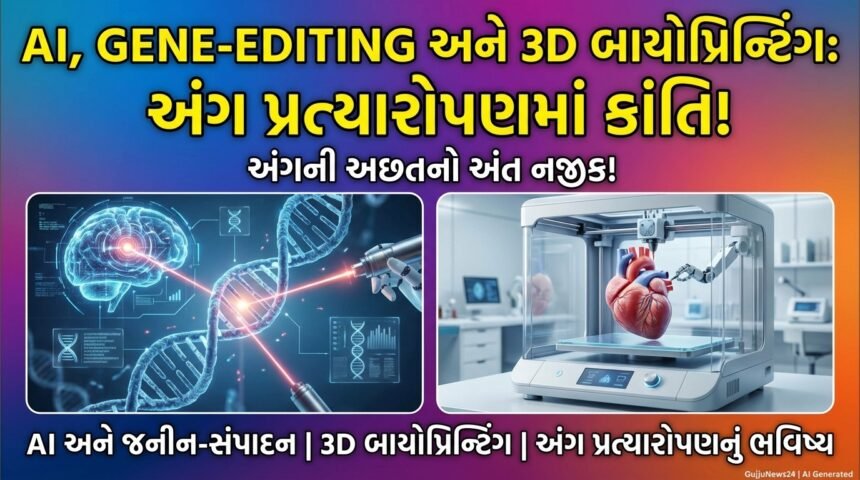 AI, Gene-Editing અને 3D બાયોપ્રિન્ટિંગનો કમાલ: અંગ પ્રત્યારોપણમાં ક્રાંતિ, અંગની અછતનો અંત નજીક!