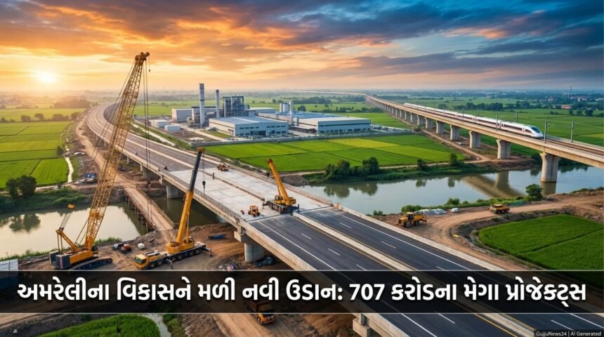 અમરેલીના વિકાસને મળી નવી ઉડાન: 707 કરોડના મેગા પ્રોજેક્ટ્સથી બદલાશે જિલ્લાનું ચિત્ર! | Amreli Development Drive 2026