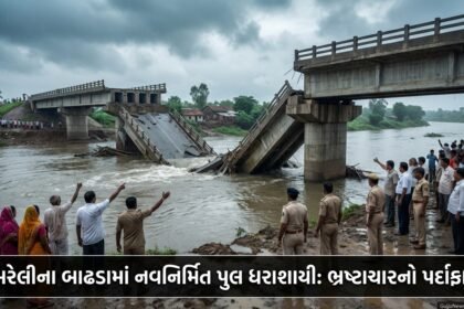અમરેલી: સાવરકુંડલાના બાઢડા ગામનો નવનિર્મિત પુલ ધરાશાયી, ₹5 લાખનો પ્રોજેક્ટ ભ્રષ્ટાચારનો ભોગ બન્યો!