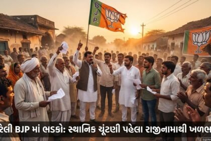 અમરેલી BJP માં ભડકો: સ્થાનિક સ્વરાજ્યની ચૂંટણી પહેલા સરપંચ સહિત કાર્યકરોના રાજીનામાથી ખળભળાટ | Amreli BJP Resignations