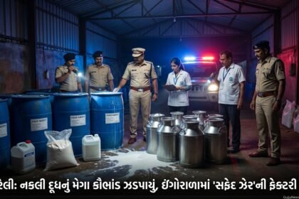 અમરેલી: ખાંભાના ઇંગોરાળા ગામે નકલી દૂધનું Mega કૌભાંડ ઝડપાયું, લોકોના સ્વાસ્થ્ય સાથે ગંભીર ચેડાંનો પર્દાફાશ!