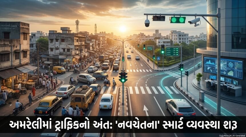 અમરેલીમાં ટ્રાફિક સમસ્યાનો કાયમી ઉકેલ: 'નવચેતના સ્માર્ટ ટ્રાફિક વ્યવસ્થા' યોજના શરૂ, Traffic Management Gets Smarter in Amreli