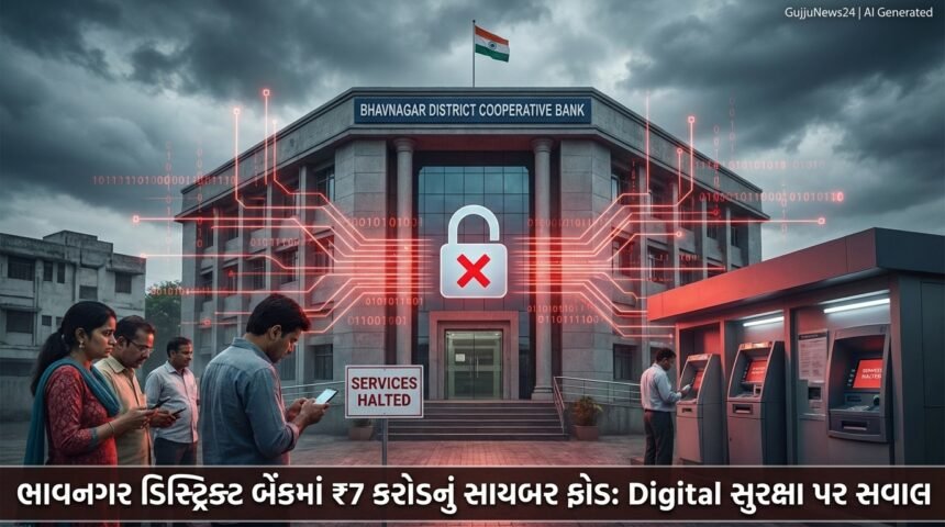 ભાવનગર ડિસ્ટ્રિક્ટ બેંકમાં ₹7 કરોડનો Cyber Fraud: Digital સુરક્ષા પર સવાલ, Banking સેવાઓ અટકી!