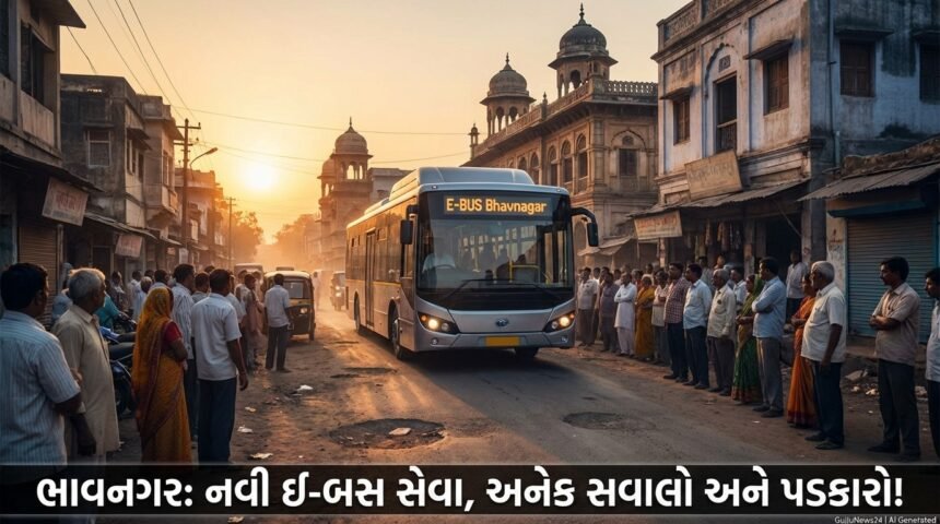 ભાવનગરની E-Bus સેવા: એક મહિનો, અનેક સવાલો અને ભાવિ પડકારો – Bhavnagar E-Bus Faces Initial Hurdles
