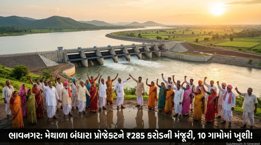 ભાવનગરના 'મેથાળા બંધારા' પ્રોજેક્ટને ગ્રીન સિગ્નલ: રૂ. 285 કરોડની મંજૂરીથી 10 ગામોમાં ખુશીની લહેર | Bhavnagar's Methala Bandhara Project Gets Green Light