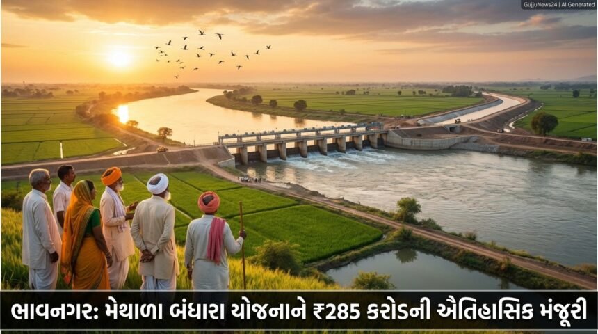ભાવનગર માટે ઐતિહાસિક નિર્ણય: મેથાળા બંધારા યોજનાથી 10 ગામોને સિંચાઈ અને ક્ષાર નિયંત્રણનો લાભ, પર્યાવરણનું પણ રખાશે ધ્યાન | Bhavnagar Methala Bandhara Project