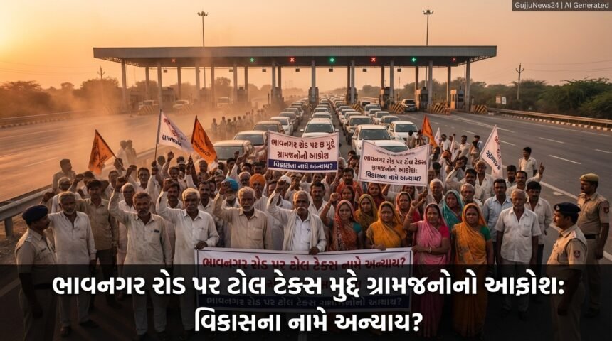 ભાવનગર રોડ પર ટોલ ટેક્સ મુદ્દે ગ્રામજનોનો આક્રોશ: સ્થાનિકોને રાહત ક્યારે મળશે? | Bhavnagar Toll Tax Protest Escalates