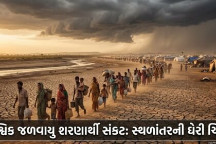 વૈશ્વિક જળવાયુ શરણાર્થી સંકટ 2026: અનિયંત્રિત સ્થળાંતર અને આંતરરાષ્ટ્રીય દબાણની ઘેરી ચિંતા