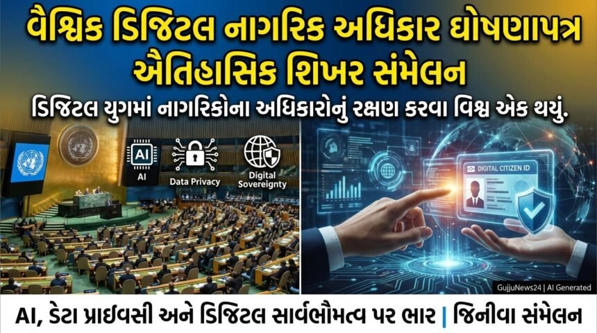 વૈશ્વિક ડિજિટલ નાગરિક અધિકાર ઘોષણાપત્ર: AI, ડેટા પ્રાઇવસી અને ડિજિટલ સાર્વભૌમત્વનું ભવિષ્ય નક્કી કરવા ઐતિહાસિક શિખર સંમેલન
