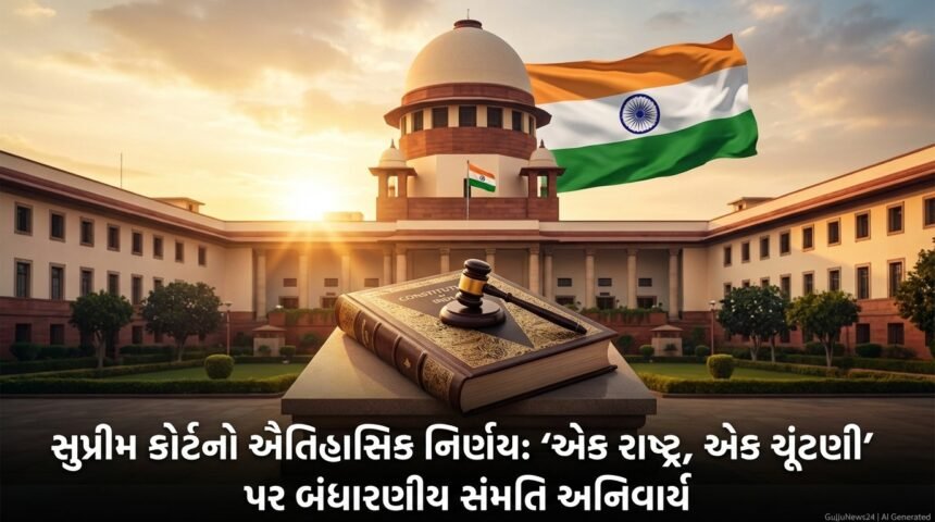 ભારતની સુપ્રીમ કોર્ટનો ઐતિહાસિક નિર્ણય: 'એક રાષ્ટ્ર, એક ચૂંટણી' માટે બંધારણીય સંમતિ અનિવાર્ય | India's Supreme Court Verdict on ONOE