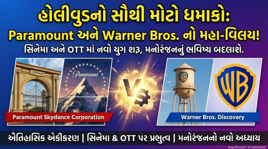 હોલીવુડના ઇતિહાસનો સૌથી મોટો ધમાકો: Paramount અને Warner Bros. Discovery ના મહા-વિલયથી સિનેમા અને OTT માં નવો યુગ!