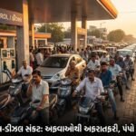 રાજકોટમાં પેટ્રોલ-ડીઝલ સંકટ: અફવાઓથી સર્જાયો અફરાતફરીનો માહોલ, પંપો પર વાહનોની લાંબી કતારો | Rajkot Fuel Crisis