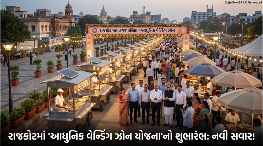 રાજકોટમાં 'આધુનિક વેન્ડિંગ ઝોન યોજના'નો શુભારંભ: સ્વચ્છતા અને વ્યવસ્થા સાથે વેપારીઓને નવી ઓળખ | Rajkot Modern Vending Zones Launch