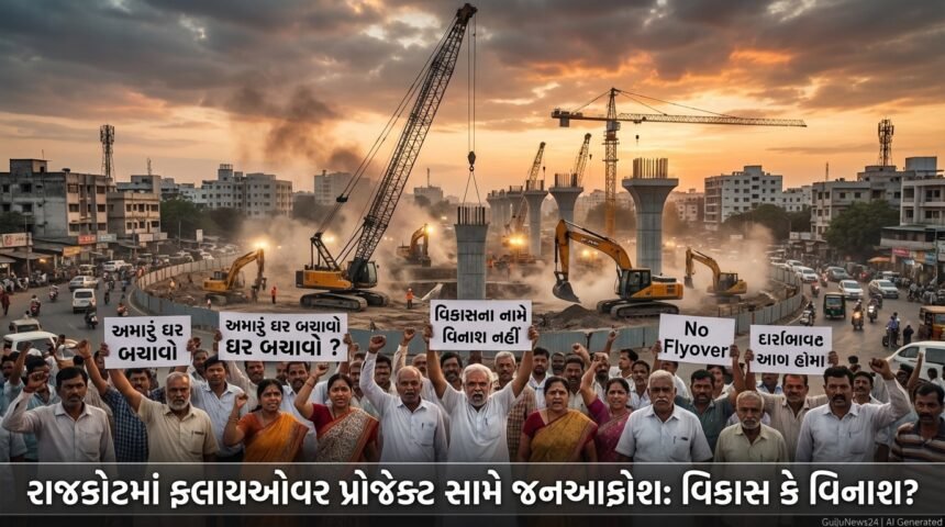 રાજકોટના નાના મવા સર્કલ પર મેગા ફ્લાયઓવર પ્રોજેક્ટ: વિકાસ વિરુદ્ધ વિસ્થાપનનો સંગ્રામ, Rajkot Development Faces Local Backlash