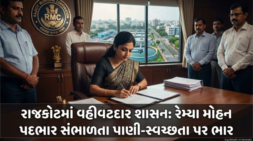 Rajkot મહાનગરપાલિકામાં વહીવટદાર રાજ: Remya Mohan એ સંભાળ્યો પદભાર, Water-Sanitation રહેશે પ્રાથમિકતા