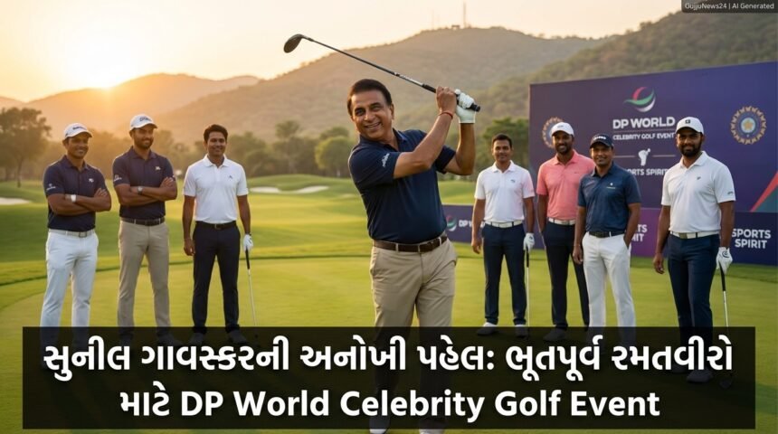 સુનીલ ગાવસ્કરનો 'સ્પોર્ટ્સ સ્પિરિટ'નો અનોખો મુકાબલો: ભૂતપૂર્વ રમતવીરો માટે DP World Celebrity Golf Event