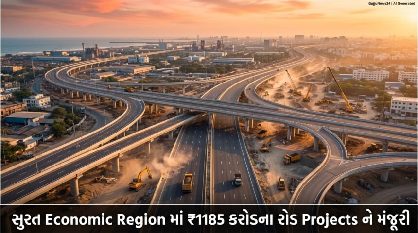 સુરત Economic Region માં ₹1185 કરોડના રોડ Projects ને મંજૂરી: South Gujarat ના વિકાસને મળશે નવી ગતિ