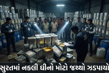 સુરતમાં નકલી ઘીનો મોટો જથ્થો ઝડપાયો: આરોગ્ય વિભાગના દરોડાથી 'ઘી માફિયા' માં ફફડાટ! (Surat Fake Ghee Seizure: Health Department's Raid Rocks City)