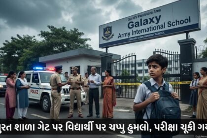 સુરતમાં શાળા ગેટ પર વિદ્યાર્થીને ચપ્પુ મારવાના કેસમાં મોટો ઘટસ્ફોટ: બોર્ડની પરીક્ષા ચૂકેલા વિદ્યાર્થીનો ભાવિ અધ્ધરતાલ | Surat School Violence Shocks City
