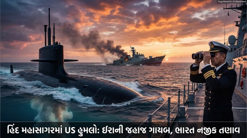 હિંદ મહાસાગરમાં US સબમરીન હુમલો: ઈરાની યુદ્ધજહાજ IRIS Dena ગાયબ, ભારત નજીક તણાવ વધ્યો!