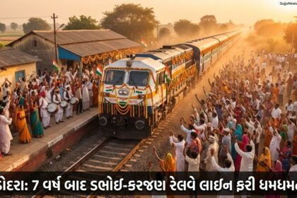 વડોદરા: 7 વર્ષના લાંબા ઇંતઝાર બાદ ડભોઈ-કરજણ રેલવે લાઇન ફરી ધમધમતી, સ્થાનિકોમાં આનંદની લહેર! | Vadodara Dabhoi-Karjan Railway Reopens