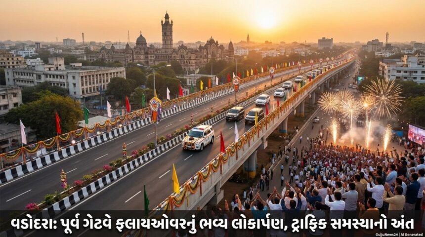 Vadodara પૂર્વ ગેટવે ફ્લાયઓવરનું ભવ્ય લોકાર્પણ: ટ્રાફિક સમસ્યાનો અંત, વિકાસના નવા દ્વાર ખુલ્યા! (East Gateway Flyover Inaugurated)