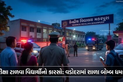 વડોદરા: મકરપુરા કેન્દ્રીય વિદ્યાલય Bomb Threat મામલે ચોંકાવનારો ખુલાસો, પરીક્ષા ટાળવા વિદ્યાર્થીનો કારસો