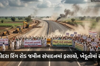 વડોદરા રિંગ રોડના વિકાસને જમીન સંપાદનનો ગ્રહણ: પ્રથમ તબક્કાના 7% કામ અટવાયું, ખેડૂતોમાં રોષ | Vadodara Ring Road Faces Land Acquisition Hurdles