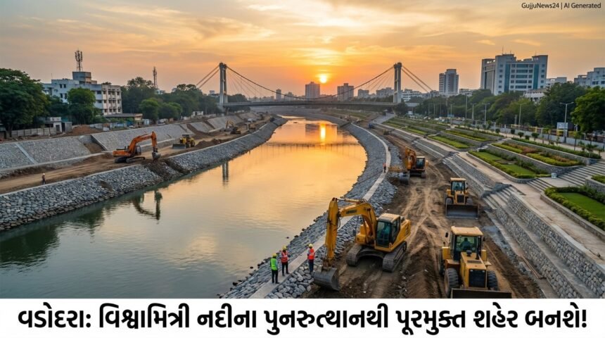 વડોદરાની જીવાદોરી વિશ્વામિત્રી નદી: પૂર સંરક્ષણ અને ઇકોલોજીકલ પુનરુત્થાનના મેગા પ્રોજેક્ટમાં નવી ક્રાંતિ | Vadodara Vishwamitri River Revival