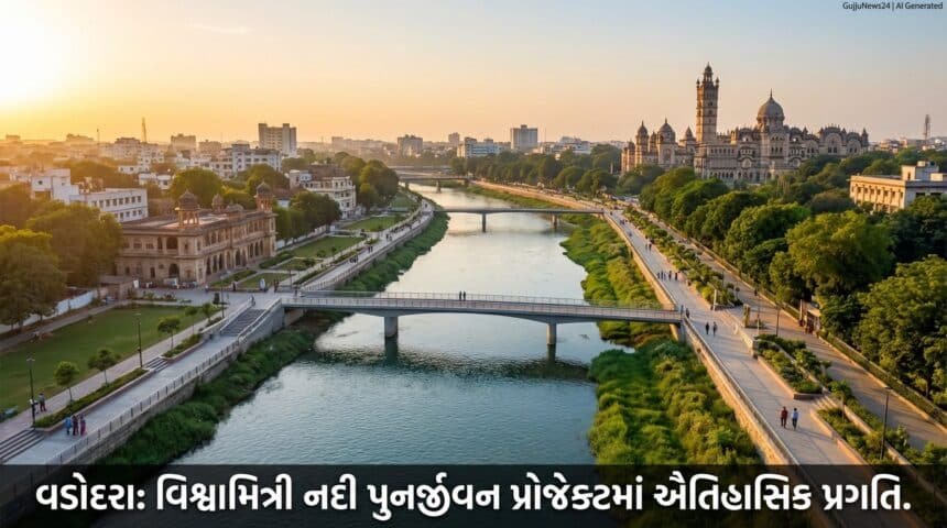 વડોદરા: વિશ્વામિત્રી નદી પુનર્જીવન પ્રોજેક્ટમાં ઐતિહાસિક પ્રગતિ, પૂર સુરક્ષા અને ઇકોલોજીકલ સંતુલન – Vadodara's Vishwamitri River Rejuvenation Project Sees Historic Progress