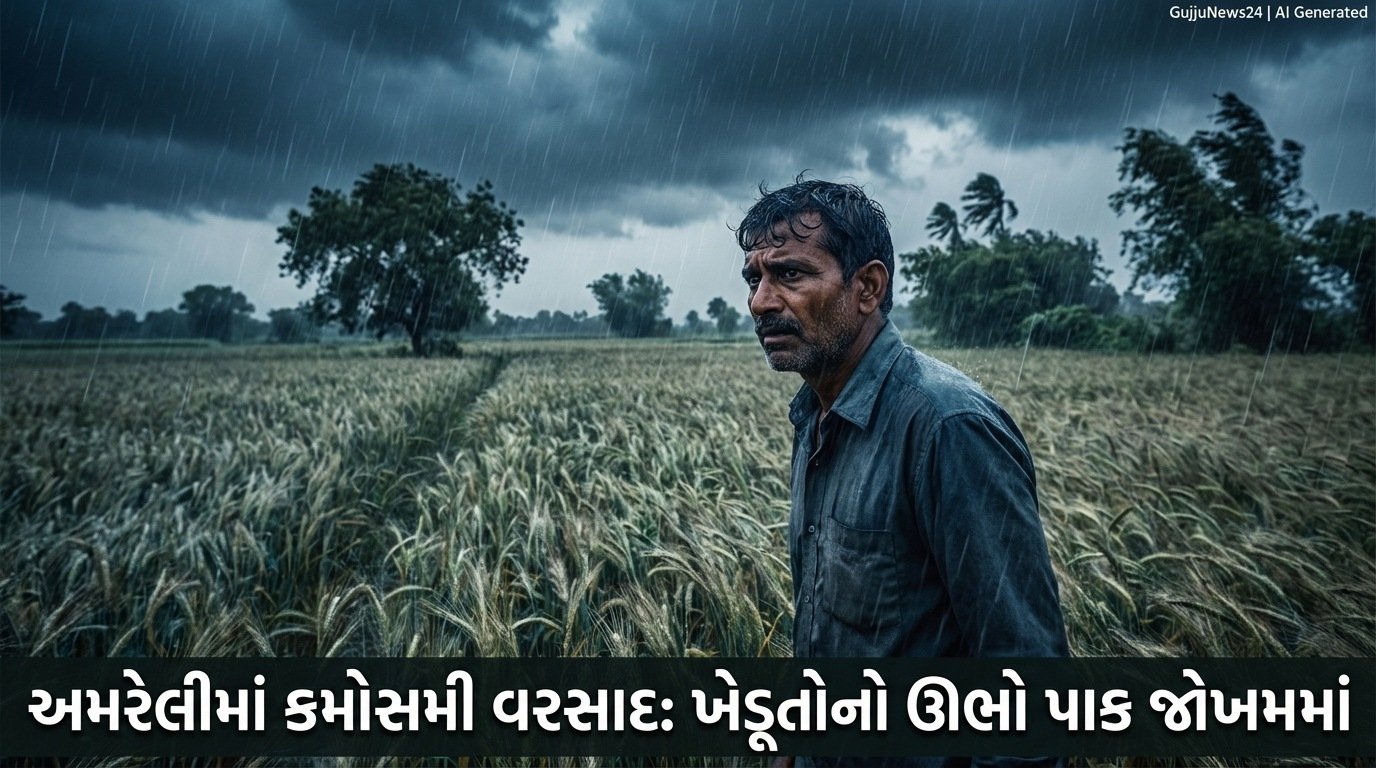 અમરેલીમાં કમોસમી વરસાદ અને વાવાઝોડાનું સંકટ: ઊભા પાક પર ચિંતાના વાદળો | Amreli Unseasonal Rain Alert