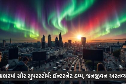 વિશ્વભરમાં વિનાશક સૌર સુપરસ્ટોર્મ: ઇન્ટરનેટ અને સંચાર સેવાઓ ઠપ્પ, જનજીવન અસ્તવ્યસ્ત | Global Solar Superstorm Hits World