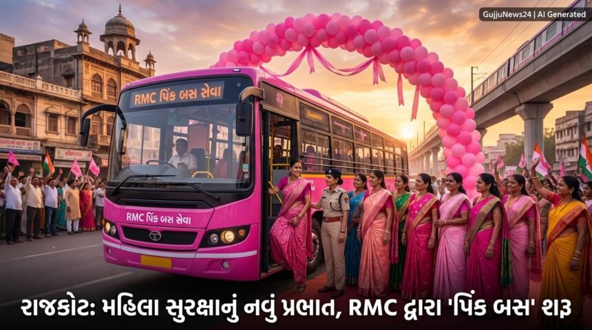 રાજકોટમાં મહિલા સુરક્ષાનું નવલું પ્રભાત: RMC દ્વારા 'પિંક બસ સેવા'નો પ્રારંભ, મહિલાઓ માટે સુરક્ષિત Public Transport