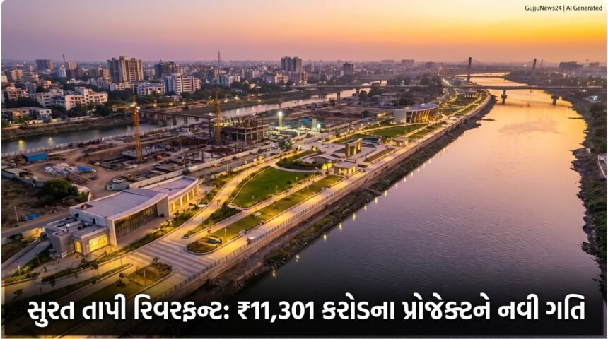 સુરત: તાપી રિવરફ્રન્ટ ડેવલપમેન્ટના મેગા પ્રોજેક્ટને નવી ગતિ, ₹11,301 કરોડના બજેટમાં મુખ્ય ફાળવણી