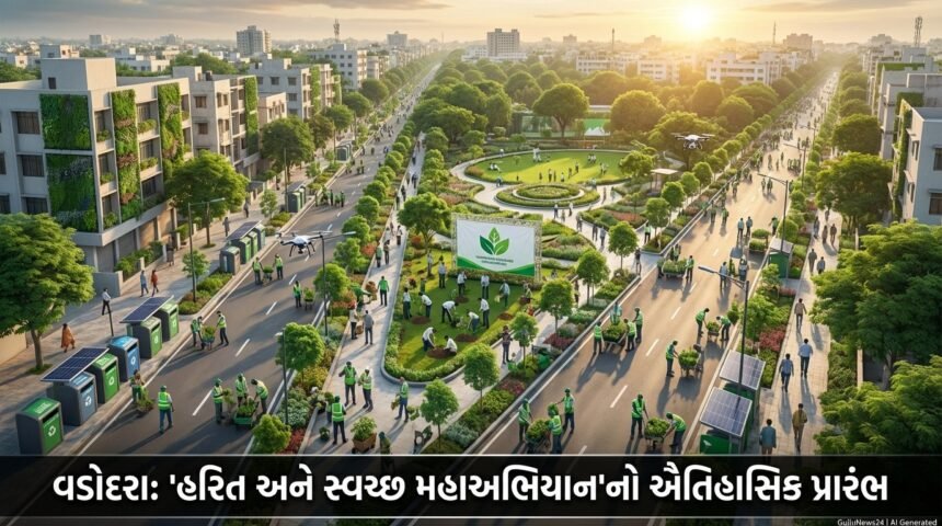વડોદરામાં 'હરિત અને સ્વચ્છ વડોદરા મહાઅભિયાન'નો પ્રારંભ: ગ્રીન ઇન્ફ્રાસ્ટ્રક્ચર અને સ્માર્ટ વેસ્ટ મેનેજમેન્ટનો નવો યુગ