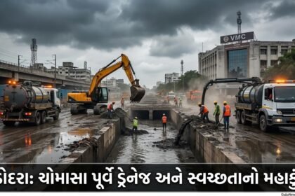 વડોદરામાં ચોમાસા પૂર્વે ડ્રેનેજ અને શહેરી સ્વચ્છતાનો મહાકુંભ: VMCનો સઘન એક્શન પ્લાન | Vadodara Monsoon Preparedness, Drainage Overhaul