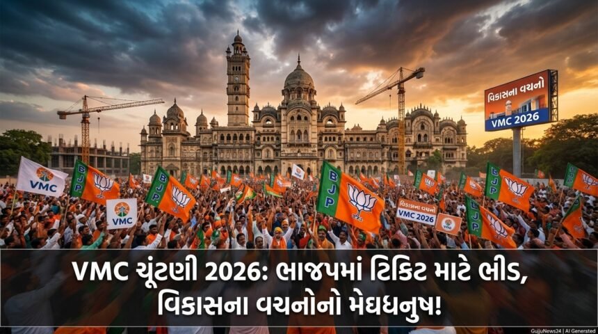 વડોદરામાં ચૂંટણીનો ગરમાવો: VMC ચૂંટણી 2026 માં ભાજપમાં ટિકિટ માટે રેકોર્ડબ્રેક દાવેદારી, વિકાસ કાર્યોનું બજેટ ચૂંટણીલક્ષી